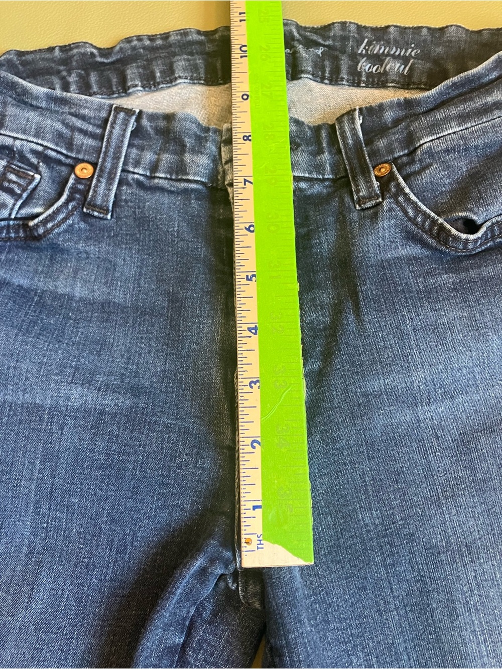 7 For All Mankind Kimmie Bootcut Dark Blue Jeans Size 30 - Picture 7 of 8